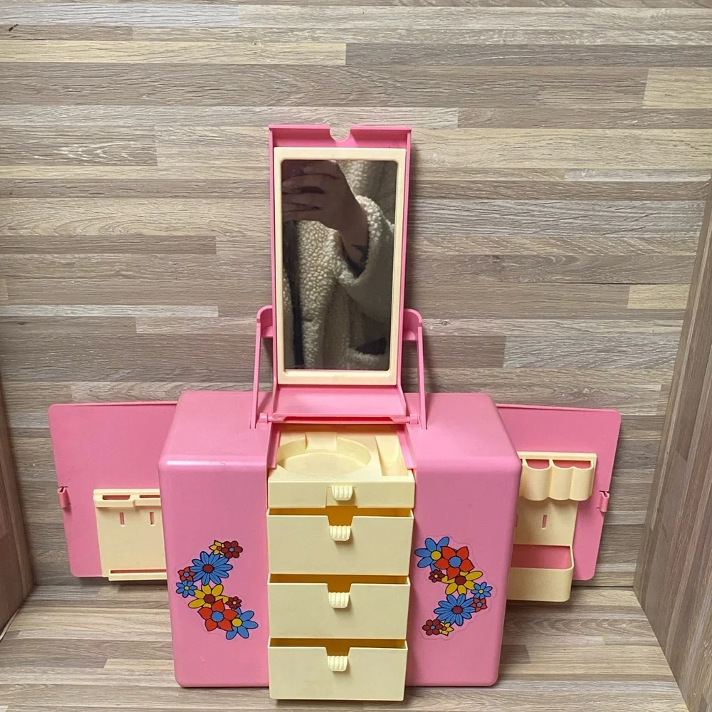 Pink and Cream Home Storage Organizer